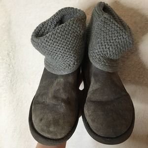 Ugg Boots Gray Charcoal Knit Top 4